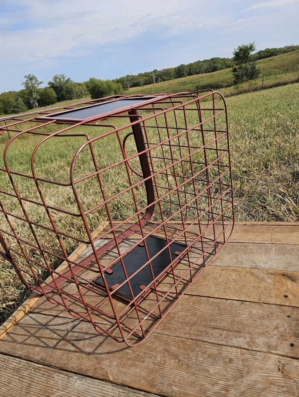 Vintage Style Wire Basket with Chalkboard Label Rustic Farmhouse Pantry Storage
